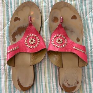 Jack Rogers Coral and Tan Sandals